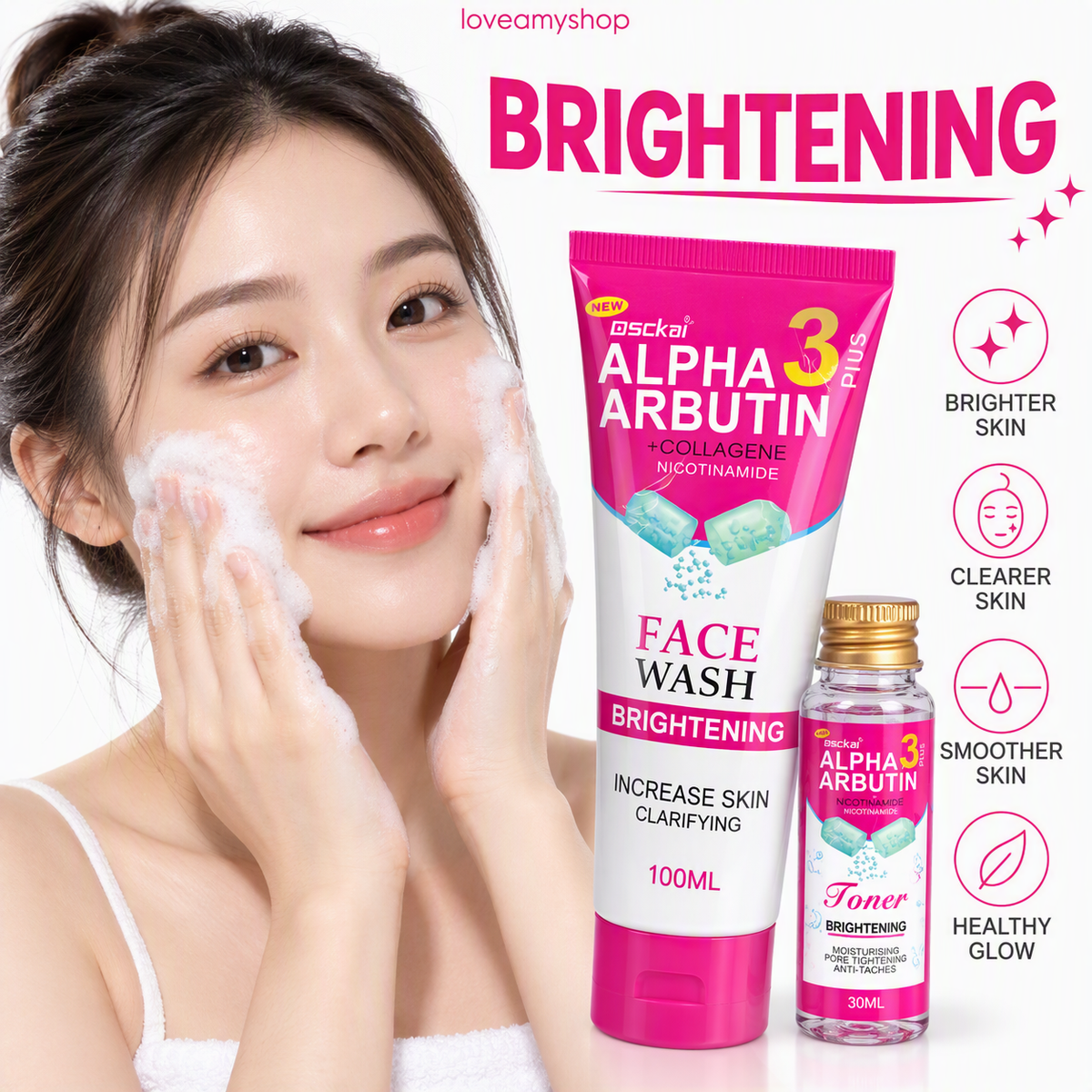 Alpha Arbutin 3 plus Face Wash & Toner 100ml