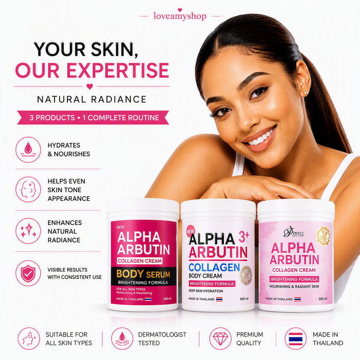 Alpha Arbutin 3 plus & Collagen cream 220ml